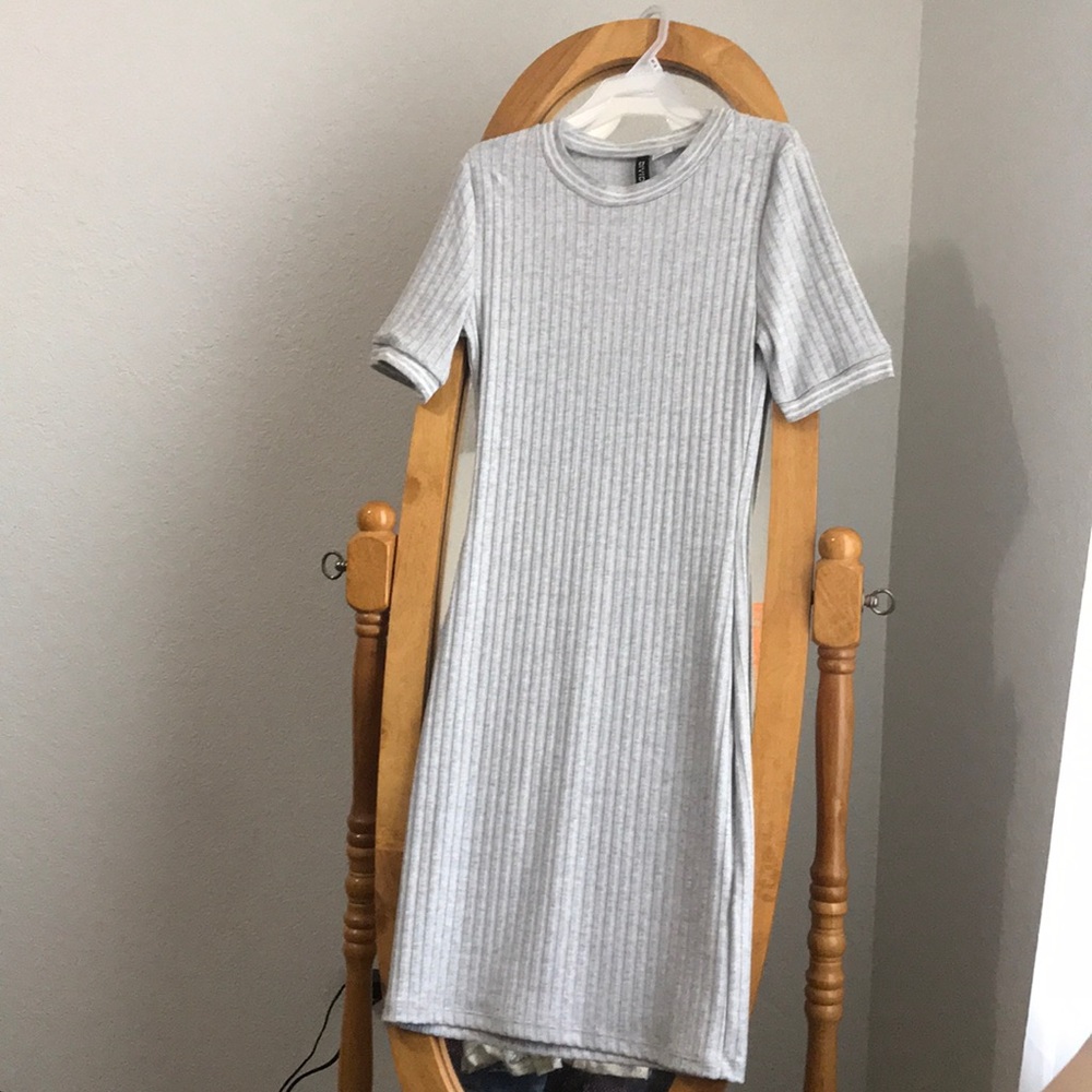 grey bodycon dress NWT